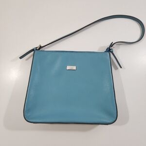 Vintage 90s Via Spiga Tiffany Blue Leather Bag